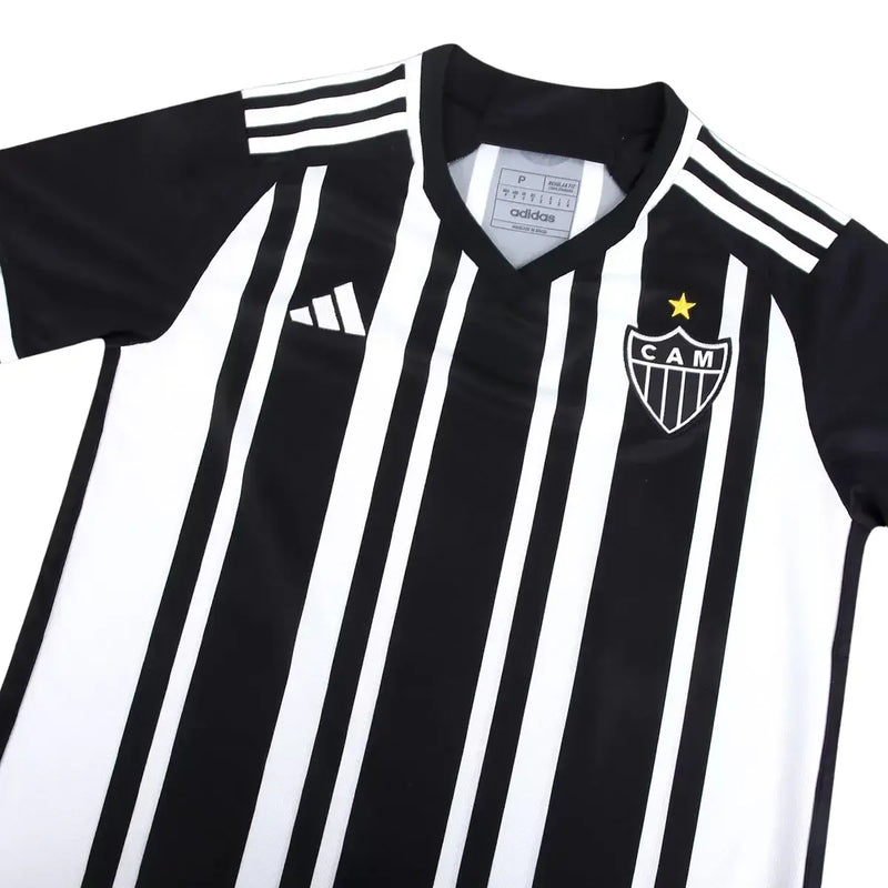 Camisa Atlético Mineiro Home 23/24 Feminina - Preta e Branca