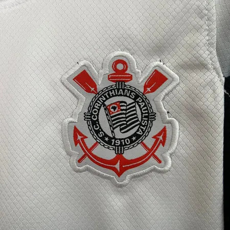 Conjunto Infantil Corinthians I 24/25 - Branco e Preto